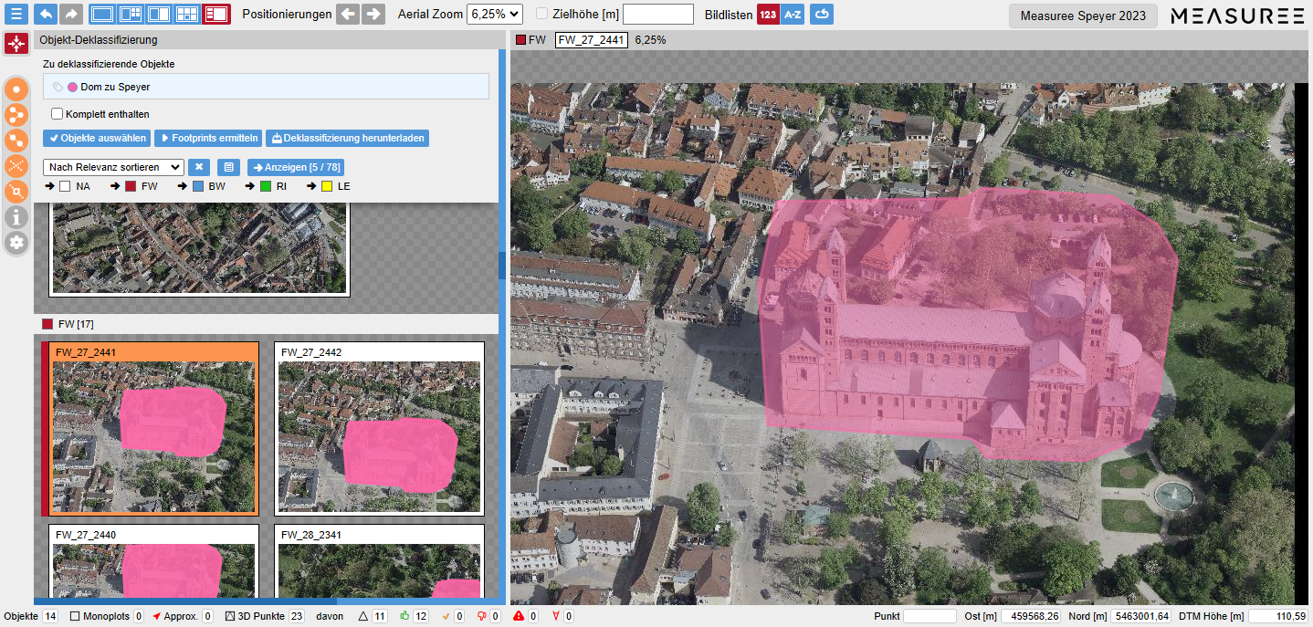 Objekt-Footprints des Dom zu Speyer